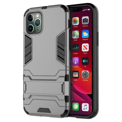 Slim Armour Tough Shockproof Case & Stand for Apple iPhone 11 Pro - Grey